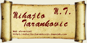Mihajlo Taranković vizit kartica